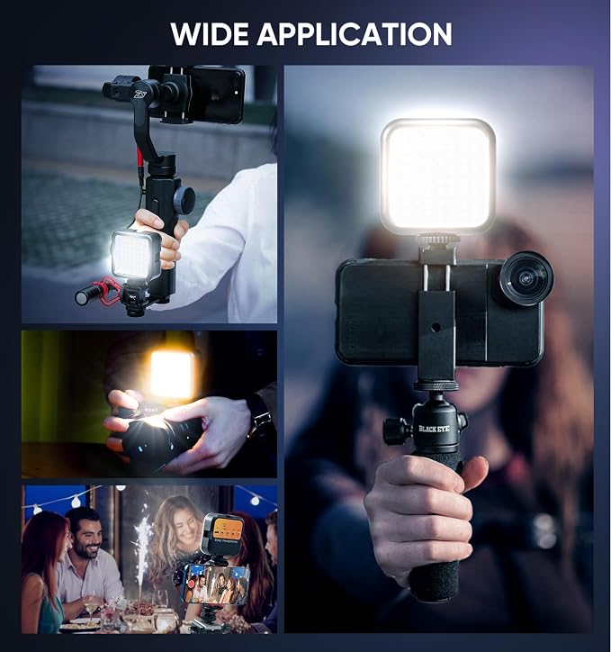 LED Video Light, Video Conference Lighting Kit, 1200mAh Rechargeable Soft Light Panel, 3000K-7000K Dimmable Camera Lights, for DJI OSMO Sony DSLR Canon Camera GoPro Vlogging