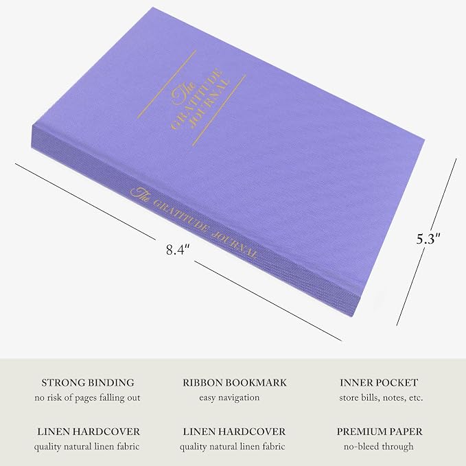 The Gratitude Journal - for More Mindfulness, Happiness, Positive Vibes, Affirmations, Productivity, and Self Reflection -Undated Daily Journal