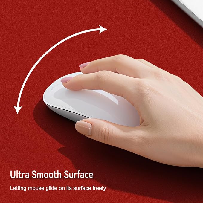 Dual Sided Leather Desk Mat - Waterproof Desk Pad - Ideal for Large Mouse Pad and Desk Mats on Top of Desks (red, 11"*8")