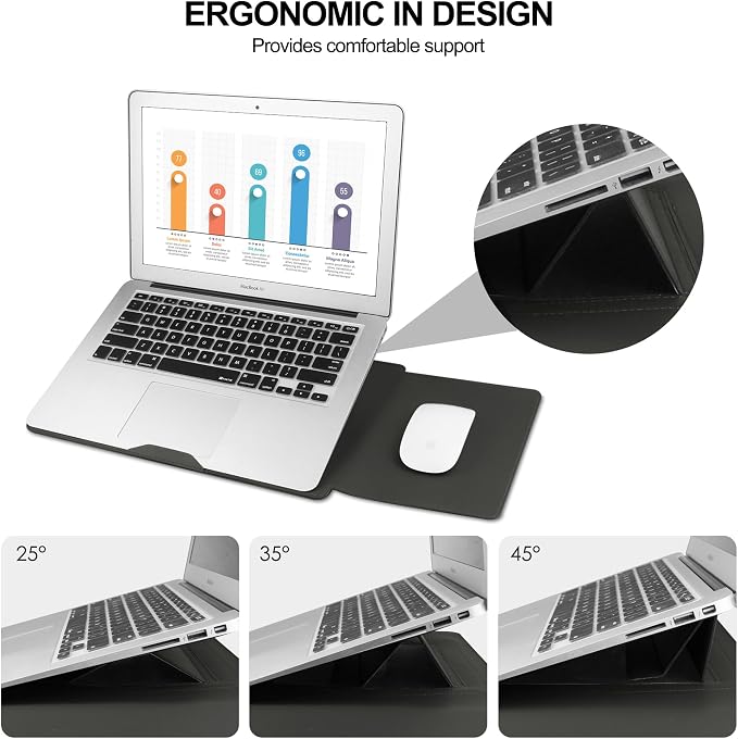 HoYiXi 13 Inch Laptop Sleeve Case Bag Compatible with 13‘’ MacBook Neo 2026/MacBook Air 13 M1 M2 2022-2018/MacBook Pro 13 M2 2022-2016/Surface Pro 8 2021/Surface Go 3 13-13.6'' Dell ASUS Acer PC,Grey