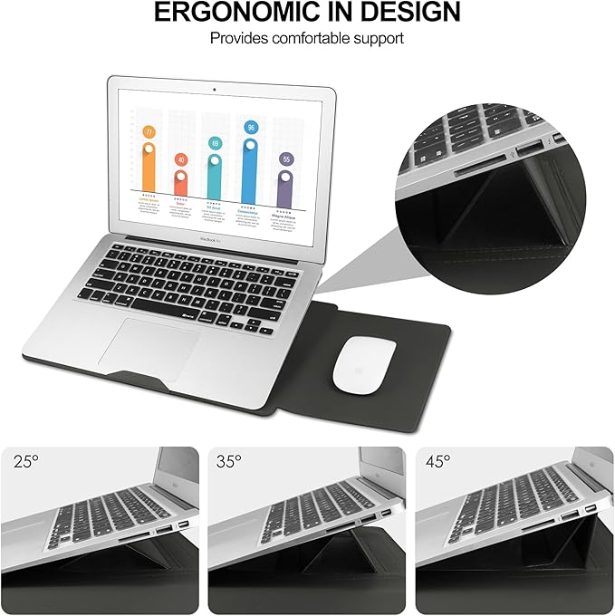 HoYiXi 15.6" Laptop Sleeve-Compatible with MacBook Pro 16/15.4'' MacBook Pro 15, Mac Air 15 - Waterproof Soft 15 16 inch pc case for HP, Dell, 15 inch Laptop Sleeve case,Grey