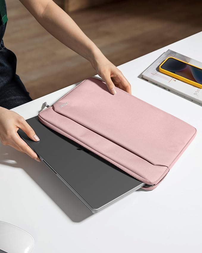tomtoc Slim Laptop Sleeve for 15-inch 2026 New MacBook Air M5 (2026), M4/A3241, M3/M2, 15 Inch Microsoft Surface Laptop AI PC/7/6, Dell XPS 15 Plus, Recycled Water-Resistant Protective Case Bag