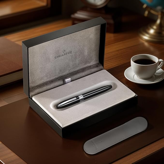 Sheaffer Legacy 9064 Ballpoint Pen, Glossy Black Finish, Medium Point, Soft Twist Mechanism, Luxury Writing Pen
