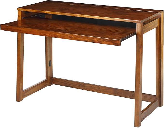 Casual Home Folding Desk with Pull-Out & USB Ports