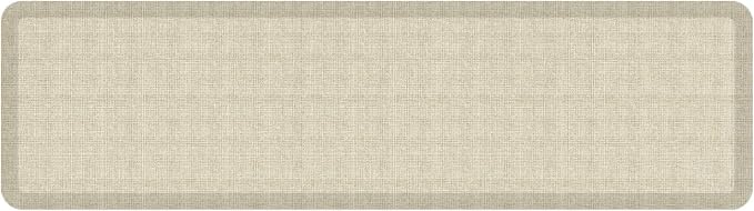 GelPro NewLife Decorative Foam Floor Mat, 72" x 20", Tweed Antique White