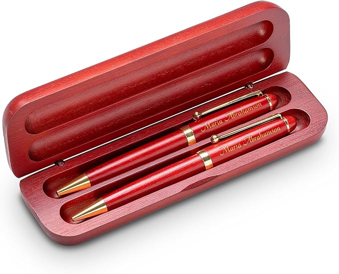 Executive Gift Shoppe | Air Force Personalized Cherry Finish Double Pen and Box Set