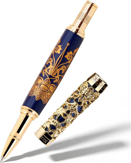 ARTEX Executive Rollerball Pen-Museum Collections-Crafting Timeless Beauty-Luxury Pen Gift & Office Desk Decor, German SCHMIDT refill, Solid Metal Texture