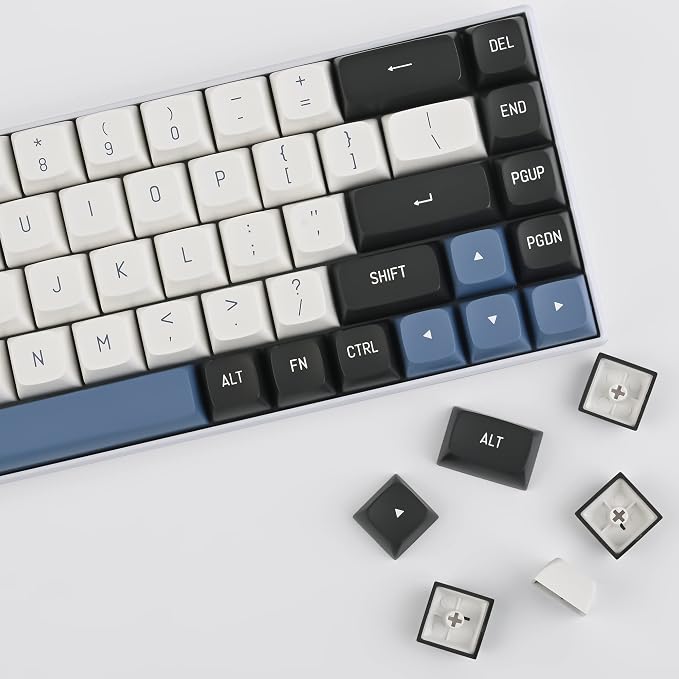 Fogruaden 160 Keycap Set, Double Shot Keycaps, CSA Profile Custom Keycaps for Mechanical Keyboard Keycap(Arctic)