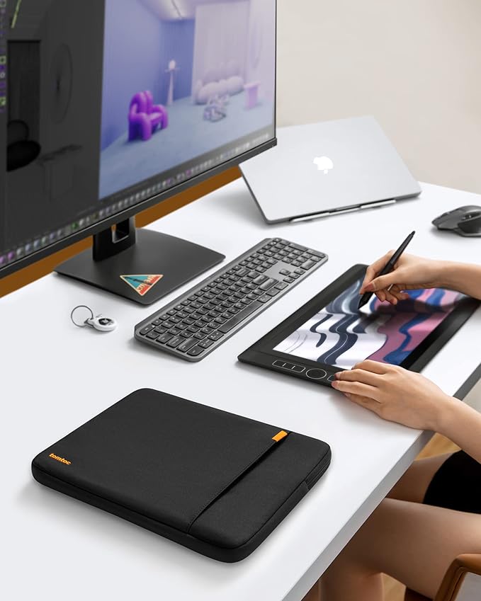 tomtoc 360° Protective Laptop Sleeve for 13-inch New MacBook Air M5/A3449 (2026) M4/A3240, M3/A3113, M2/A2681, M1/A2337, Water-Resistant Computer Case Bag Fits 13" MacBook Neo A18 & MacBook Pro M2/M1