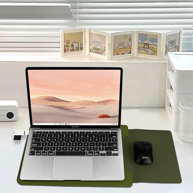 BVYA 13.3-14" Sleeve, PU Leather Laptop Case Compatible with New MacBook Air 13.6/Pro/Max M2/M1 A2779 A2442 14, 13.5 Surface 5/4/3/2/1, Compatible with Laptop 2022 Pro 14 inch