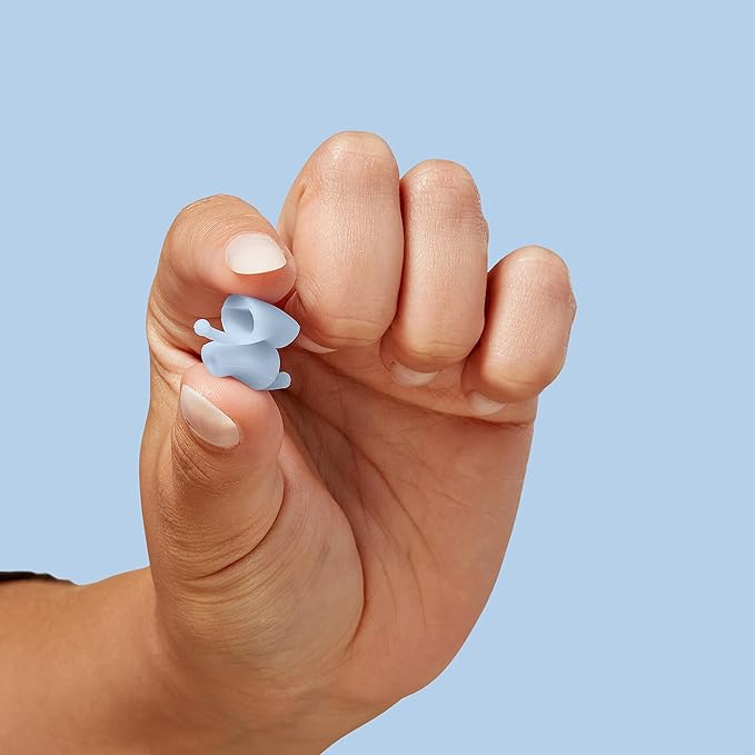 Flare Calmer Mini | Ear Plugs Alternative | Daily Noise Relief | Sound Sensitivity | Stress Relief | No Muffling | Improve Wellbeing | Comfy, Reusable, Soft Silicone Earplugs | Soft Blue