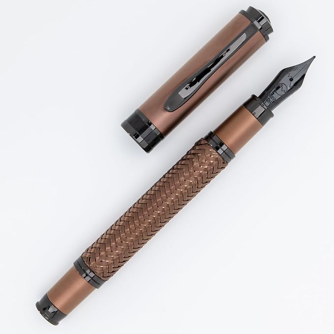 Monteverde Innova Formula M Fountain Pen, Bronze - Medium Nib, Premium PVD Coated Pen, Refillable, JoWo Stainless Steel Nib, Luxury Gift Box