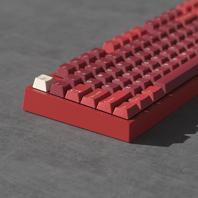 Fogruaden PBT Keycaps Set, Cherry Profile Custom Red Keycap for Mechanical Keyboard