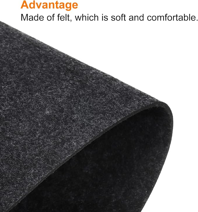 PATIKIL 24"x12" Desk Mat Protector, Felt Dual Side Mouse Pad Writing Mat for Office Home, Gray