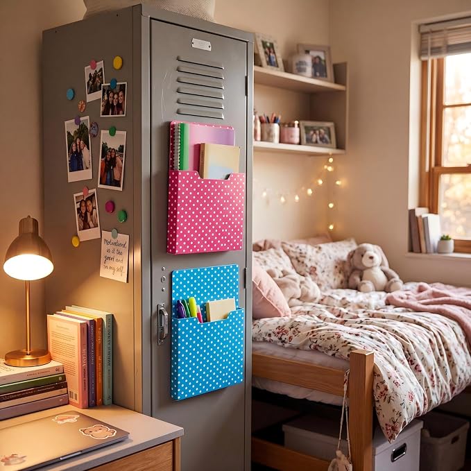 Gilprop 8 Pack Magnetic File Holder, 10"x13"x1.2" Magnetic Wall File Folders for Whiteboard, Hanging Classroom Organizer Storage, Refrigerator Magazine Holder for Mail Letters Paper Desk Office