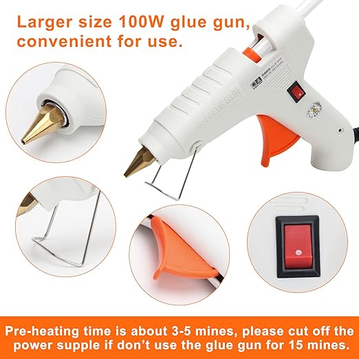 Sealing Wax Sticks 12P with Glue Gun, Luxiv 5.4" Sealing Waxs Stick 10MM Fire Manuscript Glue Gun Wax Seal Stamp for Wedding Invitations, Envelopes, Package Seal Waxs Sticks (White)