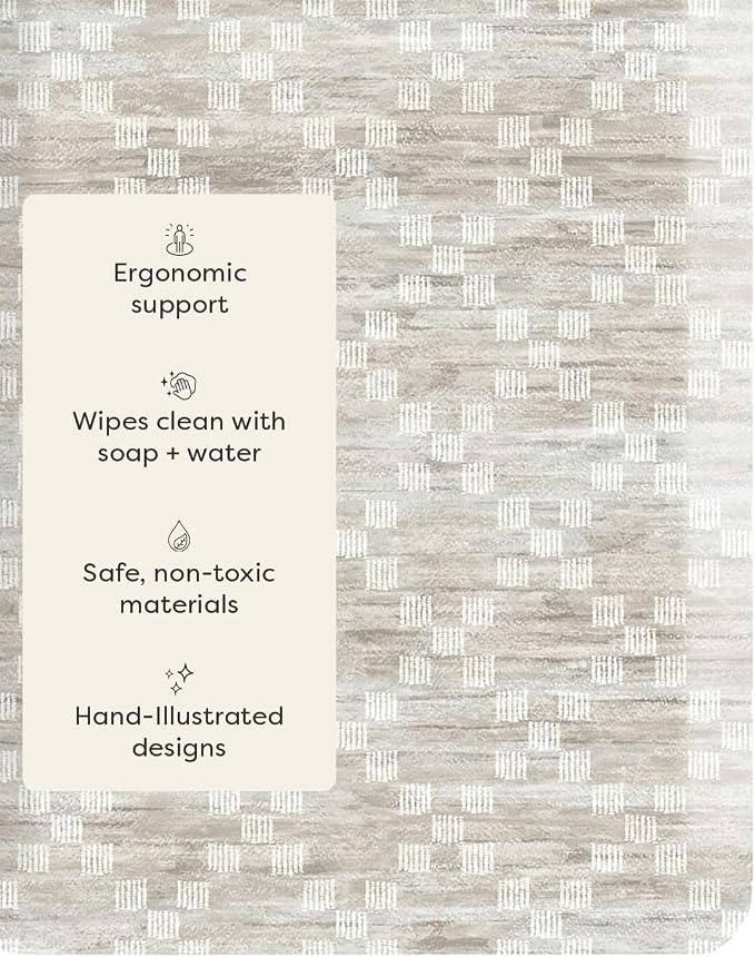 House of Noa Nama Standing Mat – Anti-Fatigue Cushioned Kitchen Mats for Floor | Ergonomic Bounce-Back Foam Kitchen Mats | Anti-Fatigue Mats for Kitchen & Standing | Sloan Tusk | 22" x 36"