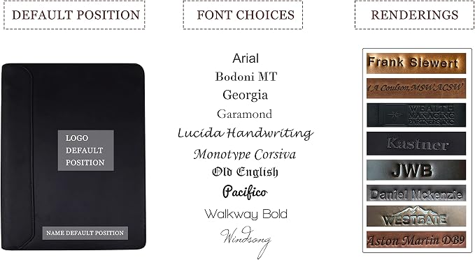 Personalized Genunie Leather Portfolio Binder, Customized Leather Portfolio for Men/Women,Business Portfolio Organizer for A4 Size Notepad, Customized Gift