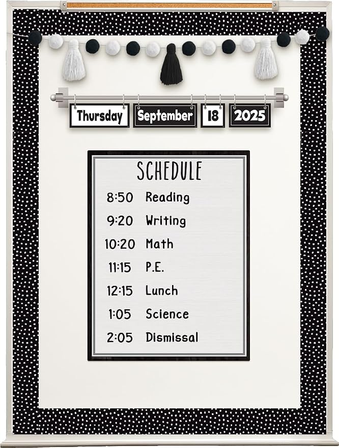 Teacher Created Resources Black and White Flip Calendar