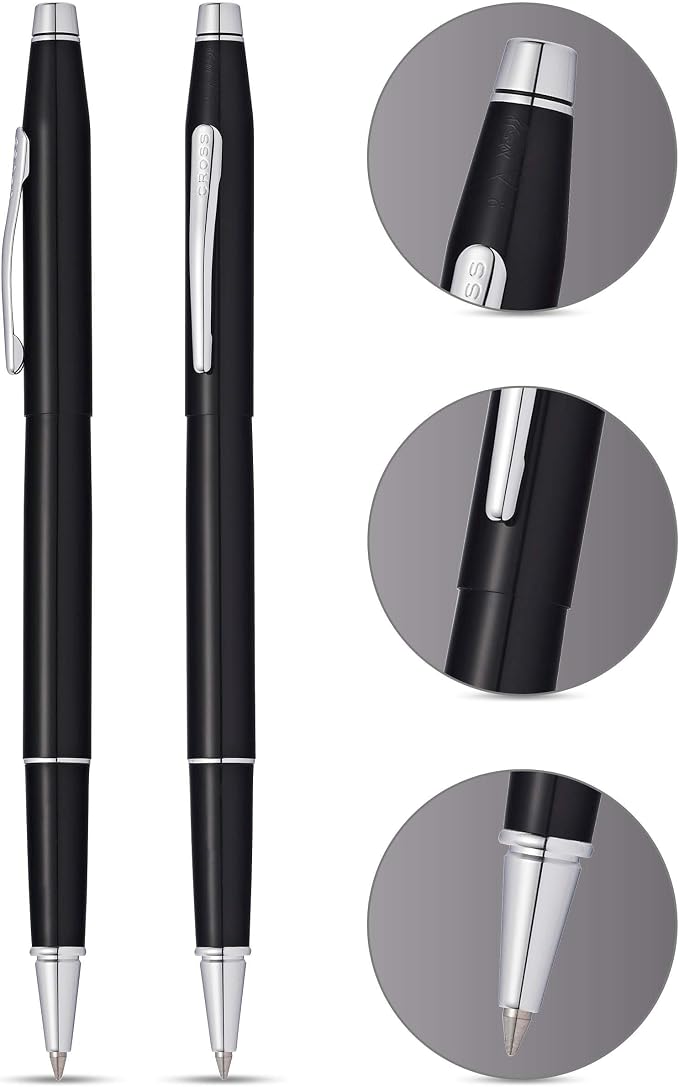 Cross Classic Century Ballpoint pen & Rollerball pen - Black Lacquer