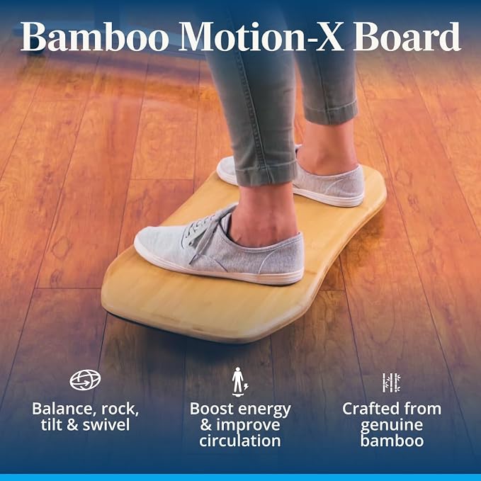 UPLIFT DESK Motion-X Balance Board - 27" Ergonomic Wobble Board for Standing Desks, Anti-Fatigue Support for Core Engagement & Stability