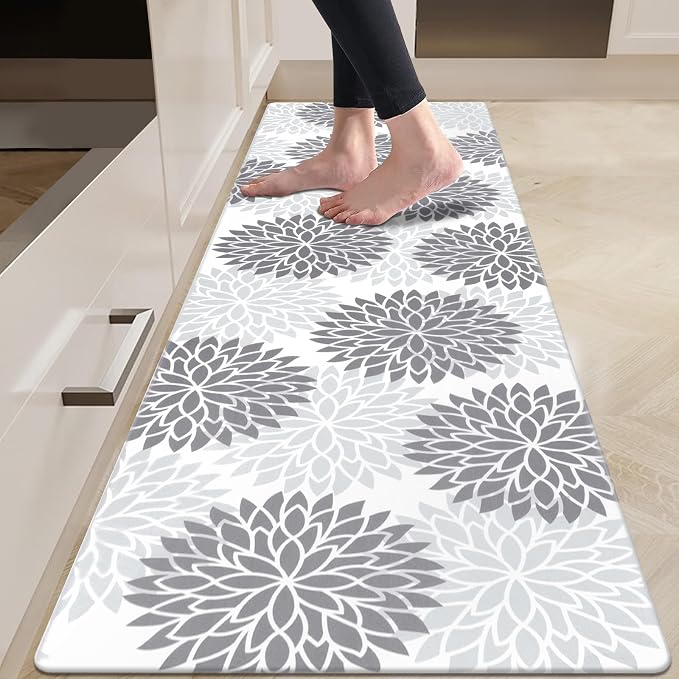HEBE Anti Fatigue Kitchen Mats for Floor 20"x71", Cushioned Standing Mat | Non Slip Waterproof Kitchen Runner Rug, Heavy Duty Padded Foam Comfort Mat Floor Carpet for Standing Desk, Laundry, Sink