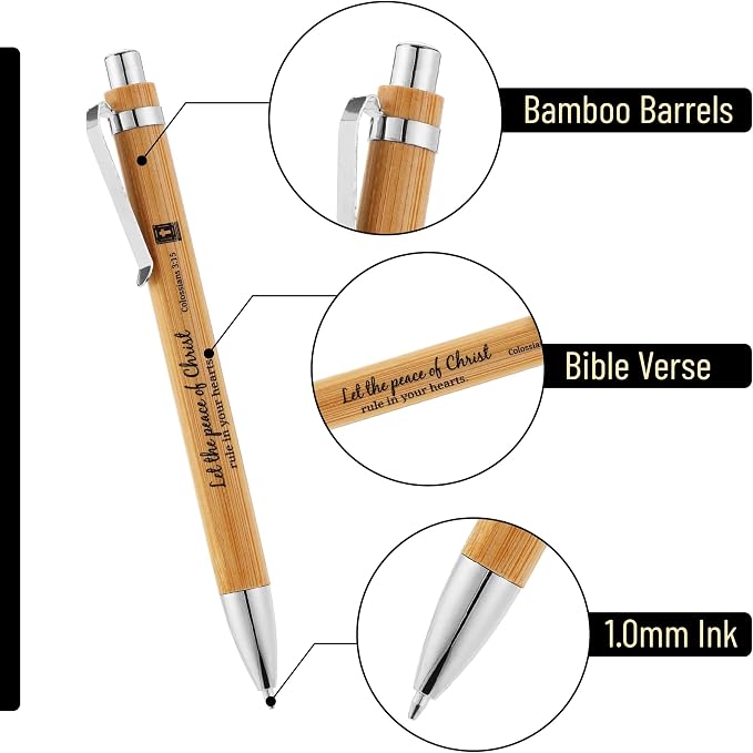 Mr. Pen- Bible Verse Pens Bulk, 50 Pack, Black Ink | Christian Pens for Women Men