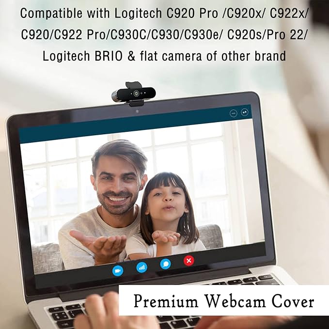 Webcam Lens Cover Compatible for Logitech C920 Pro/C920x/ C922x/C920/C922 Pro/C930C/C930/C930e/ C920s/Pro 22/Logitech Brio 4K Ultra HD Webcam/HD C310,Lens Protector to Protect Security