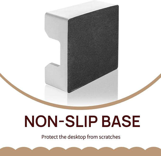 Concrete Sticky Note Holder for 3x3″ Notes - Cement Self-Stick Note Memo Pad Holder Notepad Dispenser Organizer - Modern Desk Accessory for Office & Home, White