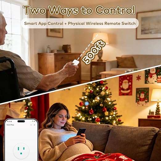NineLeaf Smart Outlet, WiFi, Bluetooth, Zigbee,Works with HomeKit, Google Home, Alexa, Home Assistant, Wireless Socket, Easy Setup, Remote Control,3 Switches+5 Outlets