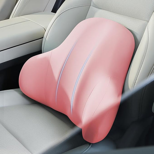 BABUR Ergonomic Memory Foam Lumbar Support Pillow for Car, Back Pain Relief | Ergonomic 100% Memory Foam, Back Pain Relief, Comfort Lower Back Support for Office Chairs, Car Seat, Wheelchair