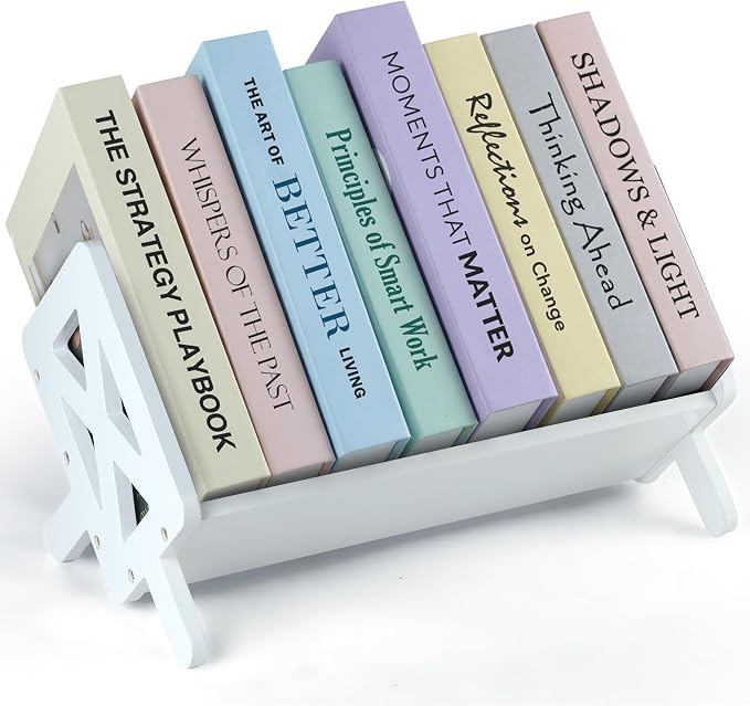 Bunkal Bamboo Desktop Bookshelf & Book Stand for Small Spaces – Tilted Desk Bookshelf Organizer for Cookbook Storage, Home Office, Dorm & Nightstand – 16x9x9in, Solid Bamboo, Easy Assembly