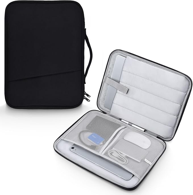 13 Inch Laptop Carrying Sleeve for 2026 2025 Apple MacBook Air 13 Inch Laptop with M5 M4 chip A3449 A3240, MacBook Air 13.6" M3 A3113 2024 / M2 A2681 Protective Bag Case with Handle Pocket - Black