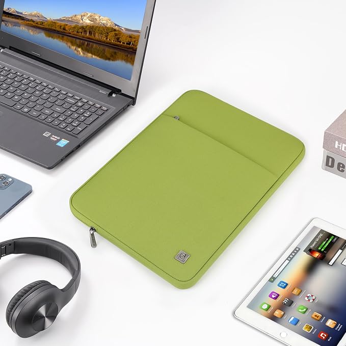 DOMISO Laptop Case Laptop Sleeve Cover for 16 inch MacBook Pro M4/M3/M2/M1 Pro/Max A3403 A3186 A2991 A2780 A2485 A2141,Compatible with 15.6 inch HP Lenovo Dell XPS 16, Tender Green
