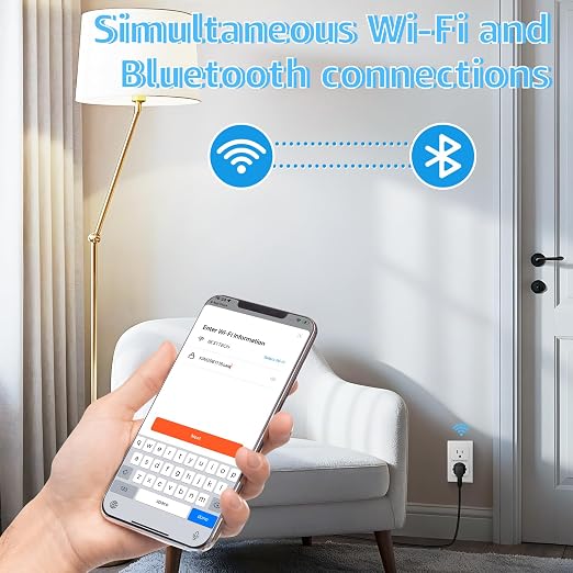 WiFi Plug with Switch,GreenCycle Smart Outlet with Remote,Compatible with Alexa and Google Home via Tuya,Compact Design,Remote Control Anywhere,15A/1500w,TUV FCC Listed(2.4G),2 Switch 2 Plug