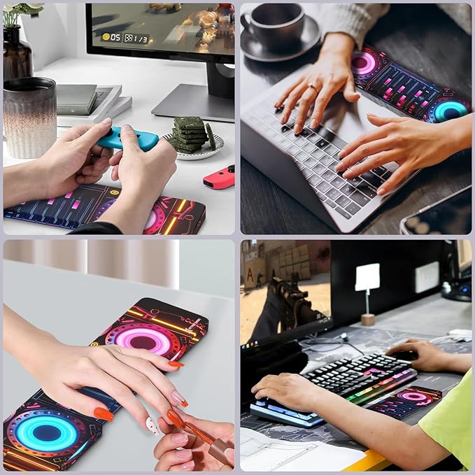 Punk Acrylic Keyboard Wrist Rest - Compact 60% Keyboard- Mechanical Keyboards Ergonomic Palm Rest for Computer Keyboard,Anti-Slip Base,Wrist Pad for Laptop,Office & Home-Easy Typing