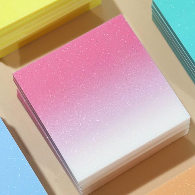 Transparent Sticky Notes,Clear Sticky Notes,3x3 in Gradient 4 Color Waterproof Tabs in 4,Office Message Note Paper 200 Sheets