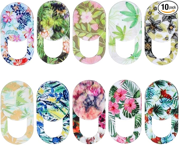 10 Pcs Laptop Camera Cover Slide Webcam Cover Slide Cute Web Camera Slider Ultra-Thin for Laptop PC Computer Cell Phone Tablet Accessories Protect Your Visual Privacy Flowers