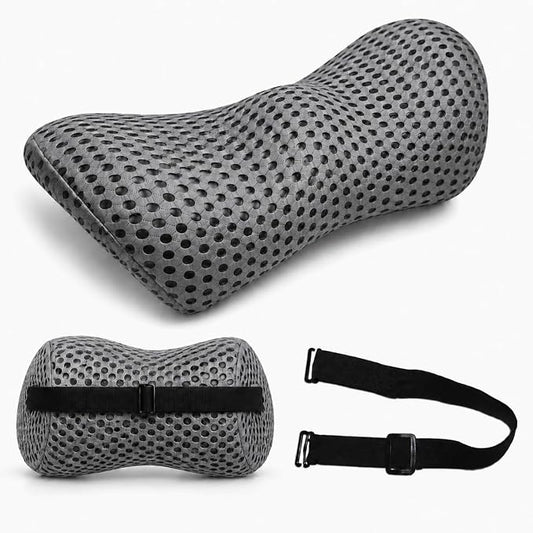 Ergonomic Lumbar Support Pillow, Memory Foam Back Cushion | Back Pillow for Low Back Pain Relief, Ergonomic Streamline Car Seat, Office Chair, Recliner and Bed