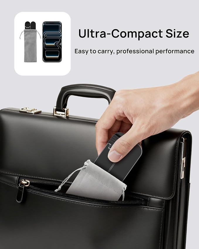 SODI Ultra Compact Foldable Laptop Stand - Portable Laptop Holder for Desk & Travel Use, Adjustable, Ergonomic Aluminum Computer Holder for MacBook, Tablet 10-16" (Plus-Gray, Bi-Fold)