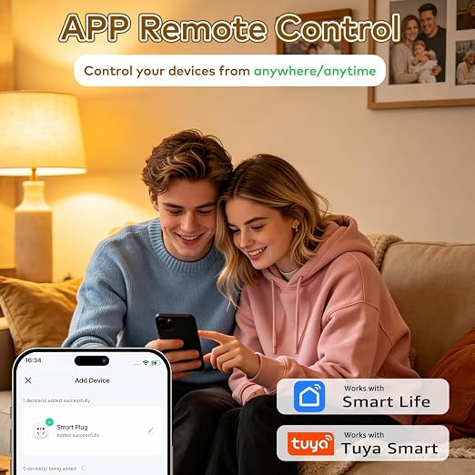NineLeaf Zigbee Smart Outlet w Remote Control, Wireless Plug,Zigbee Hub Required, 500ft, APP & Voice Control, Compatible with Alexa & Google Home, Timer & Schedule, 2 Switches+1 Outlet