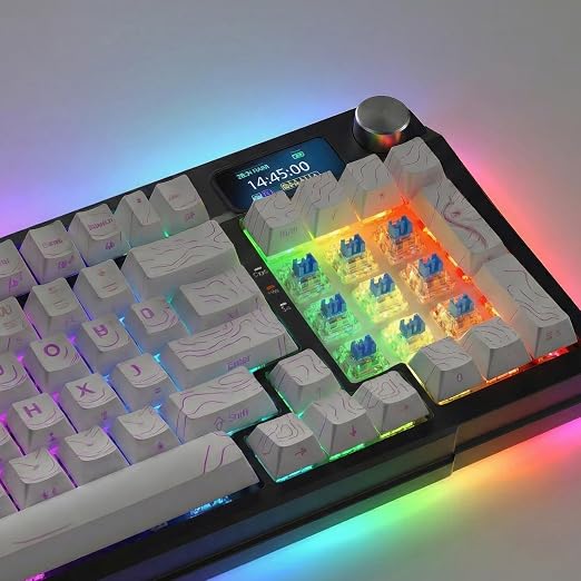 60 PCS Mechanical Keyboard Replacement Blue Switches, 3 pin Clicky/50gf Accurate Typing/Dustproof switches for LED Gaming Keyboard/3D Prints