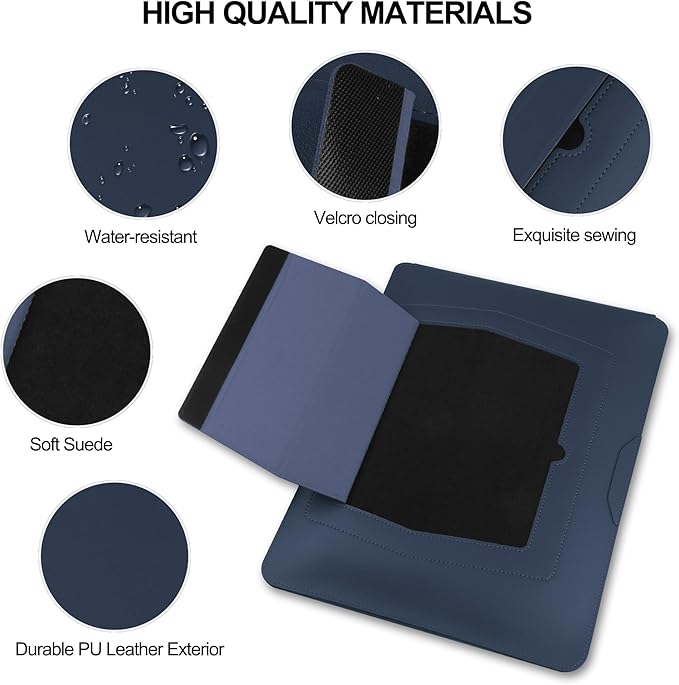 HoYiXi 13 Inch Laptop Sleeve Case Bag Compatible with 13‘’ MacBook Neo 2026/MacBook Air 13 M1 M2 2022-2018/MacBook Pro 13 M2 2022-2016/Surface Pro 8 2021/Surface Go 3 13-13.6'' Dell ASUS Acer PC,Blue