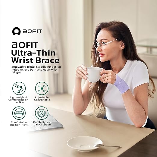 Adjustable Wrist Brace for Pain Relief, Carpal Tunnel & Tendonitis Support – Ergonomic Compression, Breathable & Anti-Slip Design, Fits Left & Right Hand, Ideal for Sports, Gaming & Office Use 2pcs
