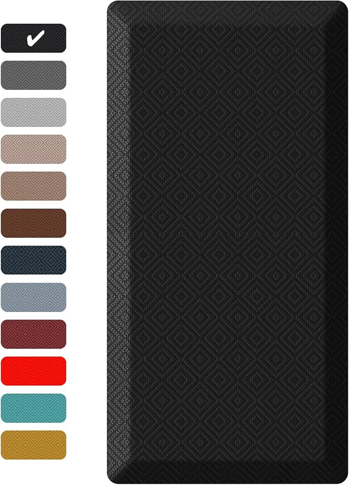 Ophanie Kitchen Mats for Floor,3/4 inch Thick,20x39 Anti Fatigue Cushioned Mat with 99+ Pairs of Anti-Slip Bottom Ridges,Kitchen Rugs,Waterproof,Comfort Ergonomic Standing Mat for Office,Home,Sink