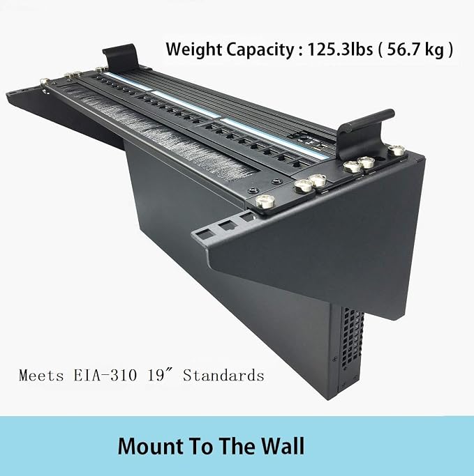 3U 19 Inch Heavy Duty Vertical Wall Mountable Rack and 125 lb Wall Mountable Server Rack (3U150)