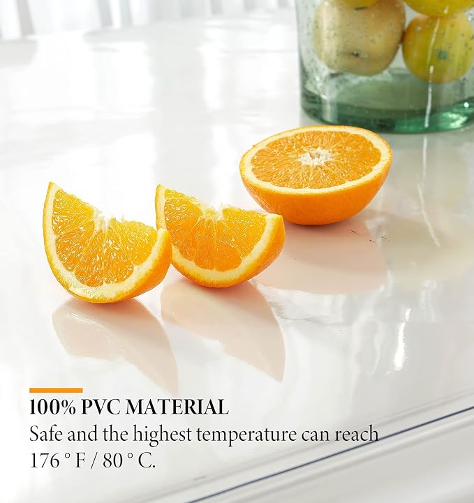 Deep Dream Rectangular 24 x 36 Inch Clear PVC Tablecloth, Waterproof, All-Season, Protector for Dining Table, Writing Desk, Office, Dresser, Night Stand, Customized