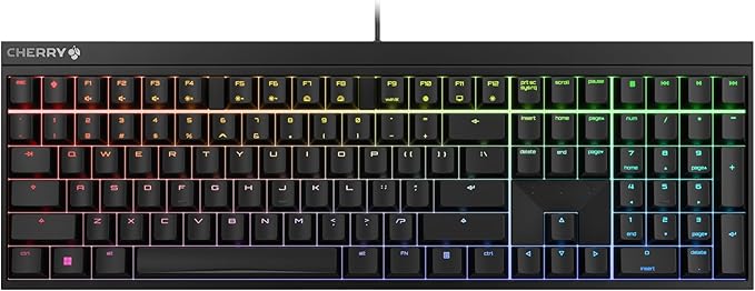 MX 2.0S, Wired Mechanical Gaming Keyboard with RGB-Lighting, Designed in Germany, Full Key Rollover, Anti Ghosting, MX2A Brown Switches, Black