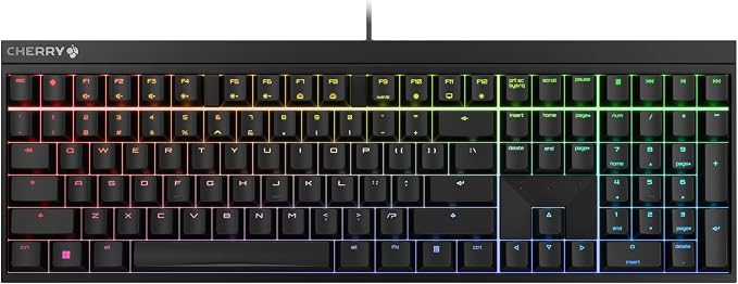 MX 2.0S, Wired Mechanical Gaming Keyboard with RGB-Lighting, Designed in Germany, Full Key Rollover, Anti Ghosting, MX2A RED Switches, Black