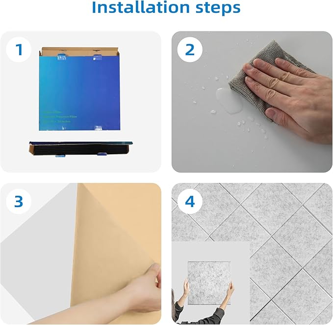 15 Pack Self-Adhesive Sound Proof Foam Panels for Walls, Acoustic Panels 12" x 12" x 0.35" High Density Y-Lined Sound Absorbing Tiles, Flame-Retardant, Peel & Stick(Gray)